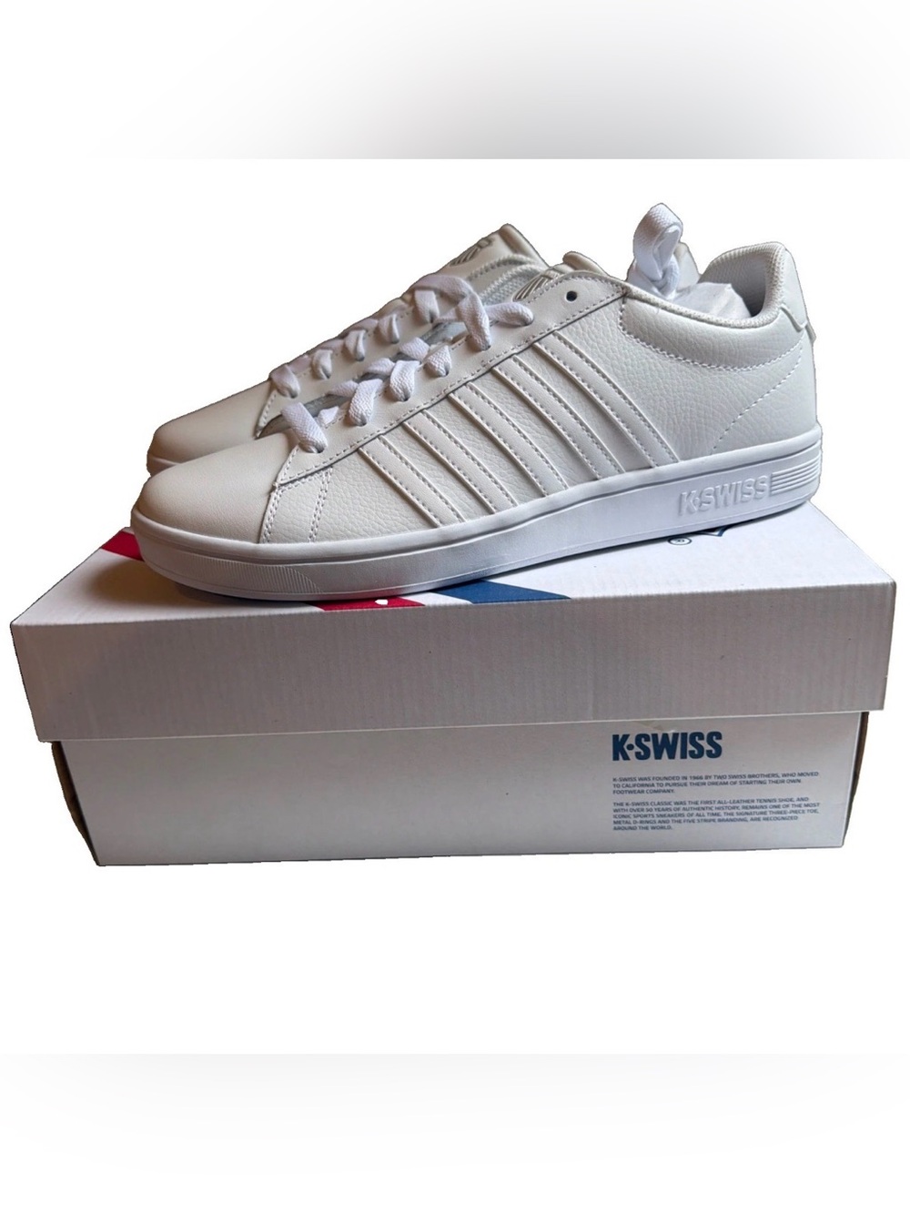K-Swiss Court Pro II CMF Mens Leather Sneakers White Size 10.5